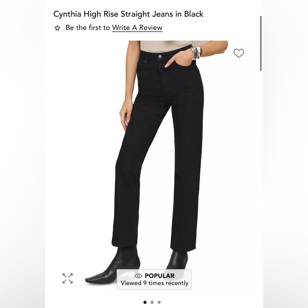 Levi's Jet Black High-Rise Straight Jeans